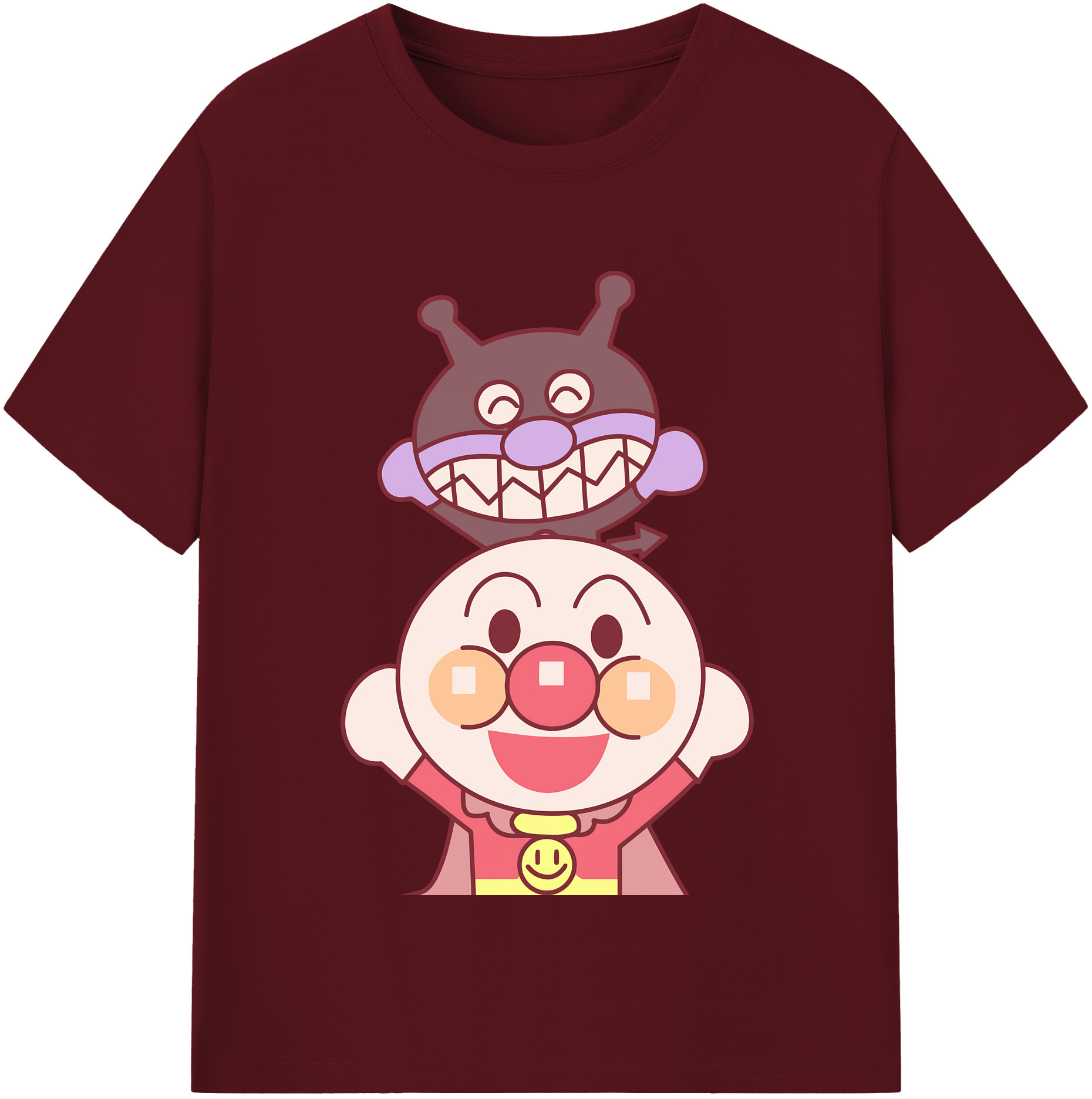 （画像用） アンパンマン Anpanman 綿100％半袖Tシャツ（フロントプリント）